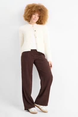 Cordhose - High Waist - Wide Leg