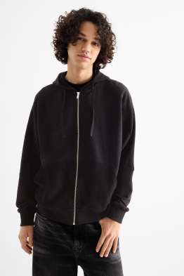 Felpa con zip e cappuccio