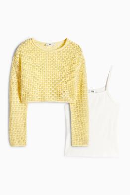 Souprava - svetr a top - 2dílná