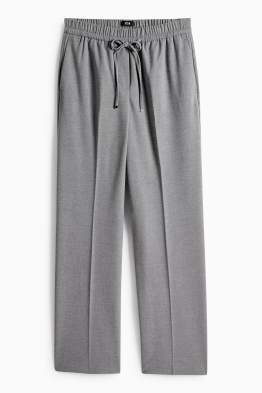 Stoffhose - Mid Waist - Wide Leg