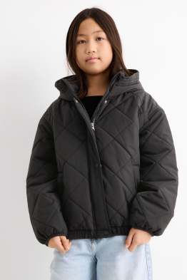 Gewatteerde jas met capuchon - waterafstotend