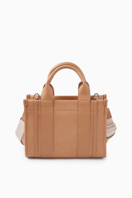 Shopper piccola con spallaccio staccabile - similpelle