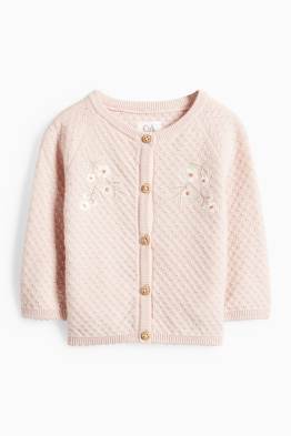 Floretes - jaqueta de punt per a nadó - texturada