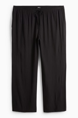 Stoffhose - Mid Waist - Wide Leg