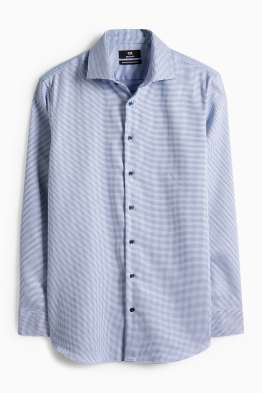 Businesshemd - Regular Fit - Cutaway - bügelfrei - gemustert