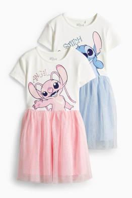Lot de 2 - Lilo et Stitch - robes - effet brillant