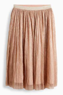 Plissé skirt - shiny - party