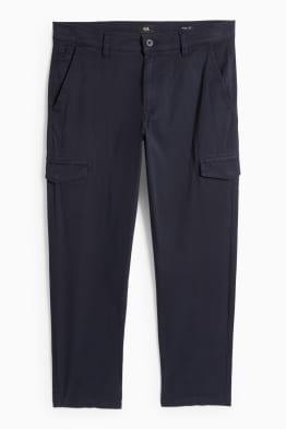 Pantalon de cargo - tapered fit - finition texturée