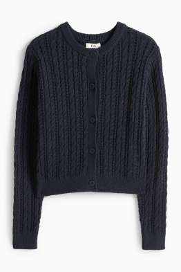 Strickjacke - Zopfmuster