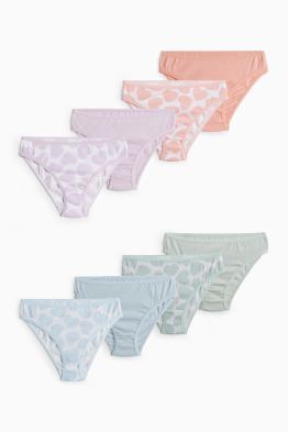 Multipack of 8 - heart - knickers
