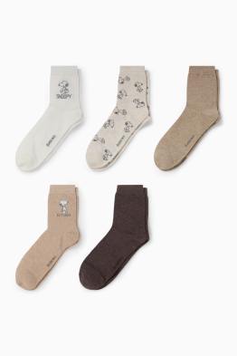 Multipack 5 ks - ponožky s motivem - Snoopy