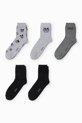 Multipack 5 ks - ponožky s motivem - Mickey Mouse