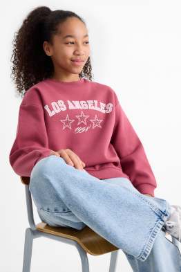 Los Angeles - Sweatshirt mit Strasssteinen