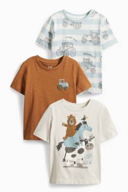 Paquet de 3 - tractor - samarreta de màniga curta
