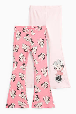 Multipack 2 perechi - Minnie Mouse - colanți evazați - reiați