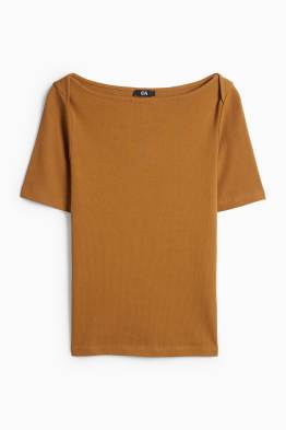 T-shirt - regular fit - w prążki