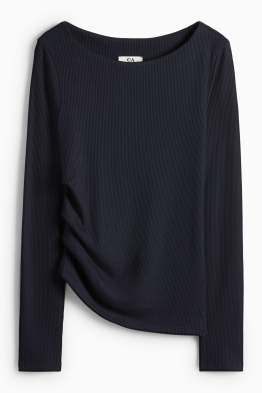 Tričko s dlouhým rukávem - slim fit - žebrované