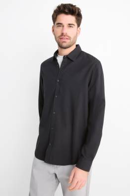 Koszula - regular fit - kołnierzyk kent - z fakturą