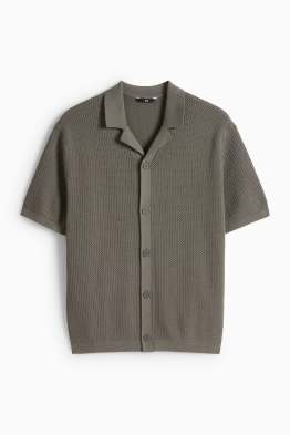 Chemise en maille - regular fit - col à revers