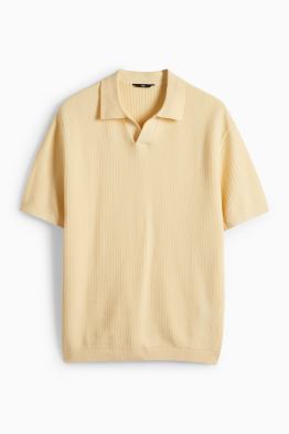 Pletená polokošile - relaxed fit - strukturovaná