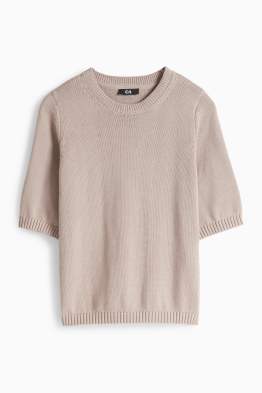 Pletený svetr - s krátkým rukávem