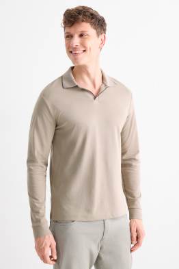 Long sleeve polo shirt - regular fit