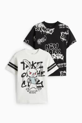 Multipack 2er - Graffiti - Kurzarmshirt