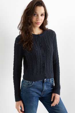 Strickjacke - Zopfmuster