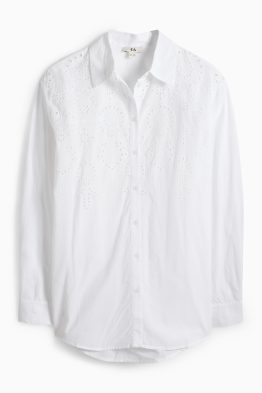 Blouse-chemise - broderie anglaise
