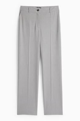 Cloth trousers - mid-rise waist - wide leg