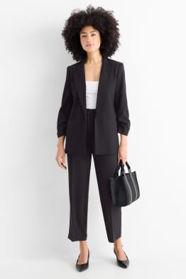 Plátěné kalhoty - high waist - straight leg