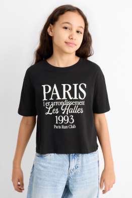 Confezione da 2 - motivo cuore e Parigi - t-shirt