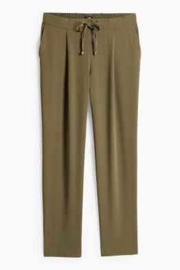 Cloth trousers - mid-rise waist - tapered fit