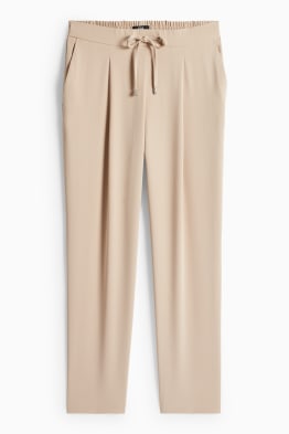 Cloth trousers - mid-rise waist - tapered fit