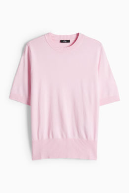 Pulover tricotat - mânecă scurtă