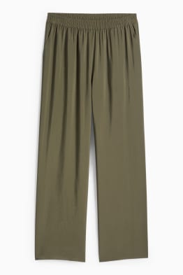Business trousers - high waist - wide leg