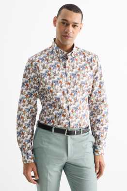 Chemise de bureau - regular fit - col button-down - à motif