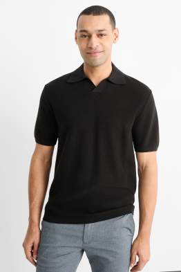 Tricou polo din tricot - regular fit - structurat