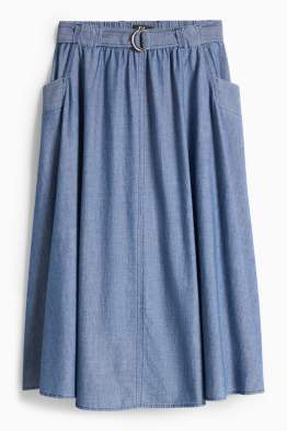 Gonna con cintura - effetto jeans