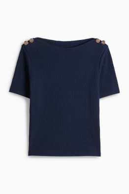T-shirt - regular fit - tessuto tramato