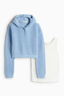 Ensemble - pull à capuche et top - 2 pièces