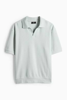 Tricou polo din tricot - relaxed fit - reiat