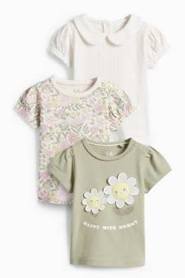 Set van 3 - bloemetjes - baby-T-shirt