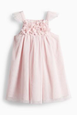 Floricele - rochie bebeluși - de ocazie - cu fronseuri