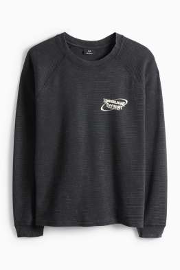 Haut à manches longues - relaxed fit - finition texturée