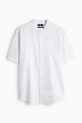 Cămașă - regular fit - guler drept - amestec de in