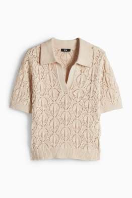 Knitted jumper - short sleeve