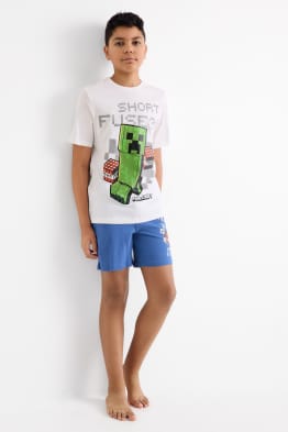 Minecraft - pijama curt - 2 peces