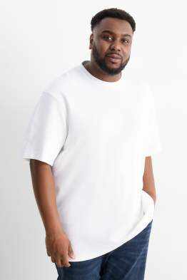 T-shirt - relaxed fit - finition côtelée