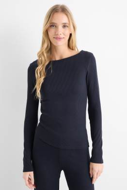 Maglia a maniche lunghe - slim fit - a coste